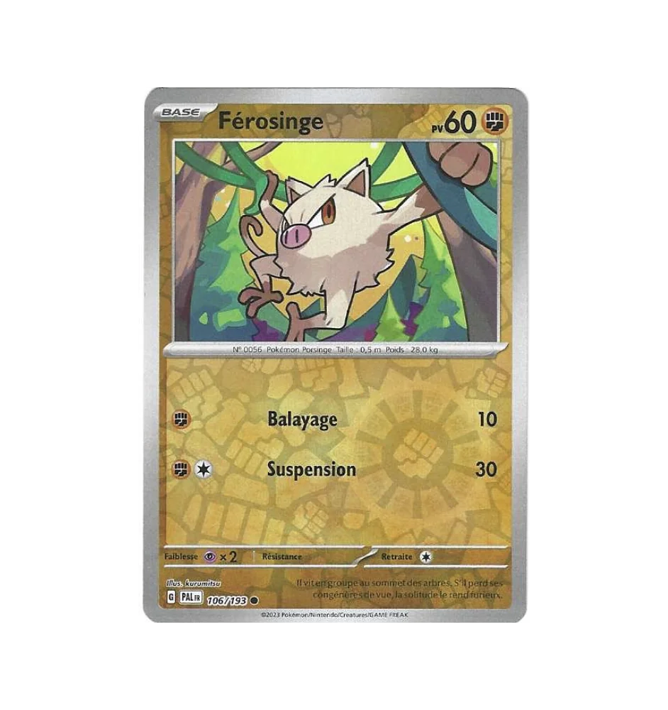 Férosinge 106/193 Reverse PAL Evolutions à paldéa