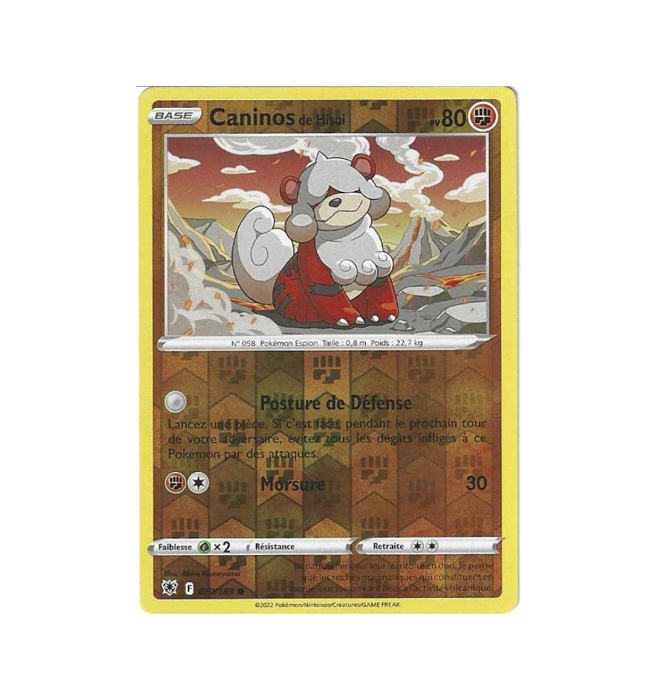 Caninos de Hisui 070/189 Reverse