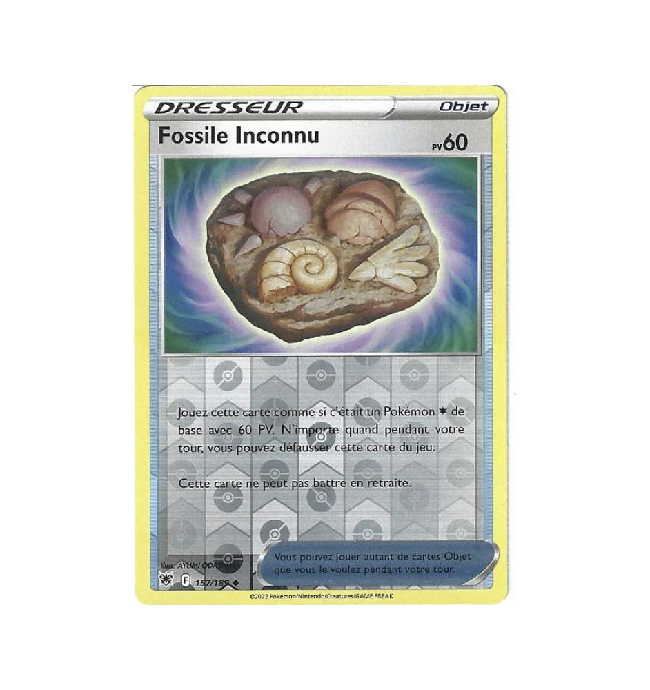 Dresseur Fossile Inconnu 157/189 Reverse