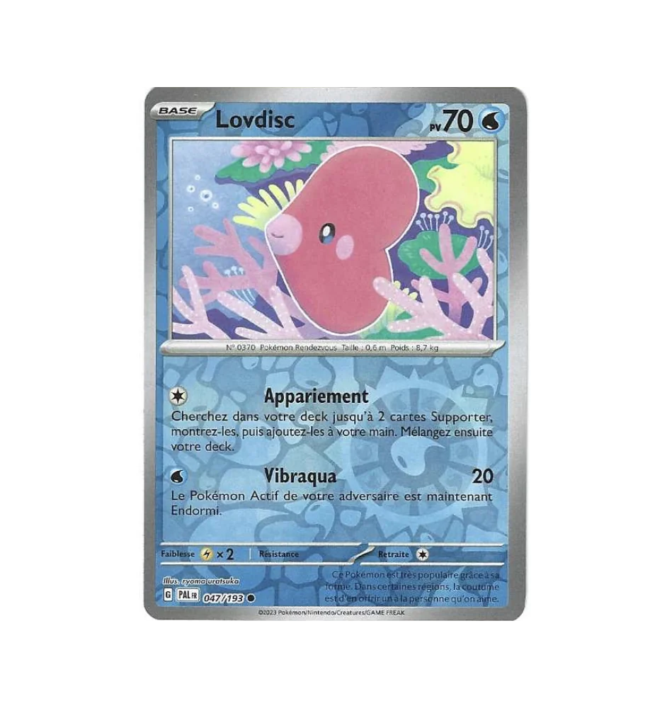 Lovdisc 047/193 Reverse PAL Evolutions à paldéa