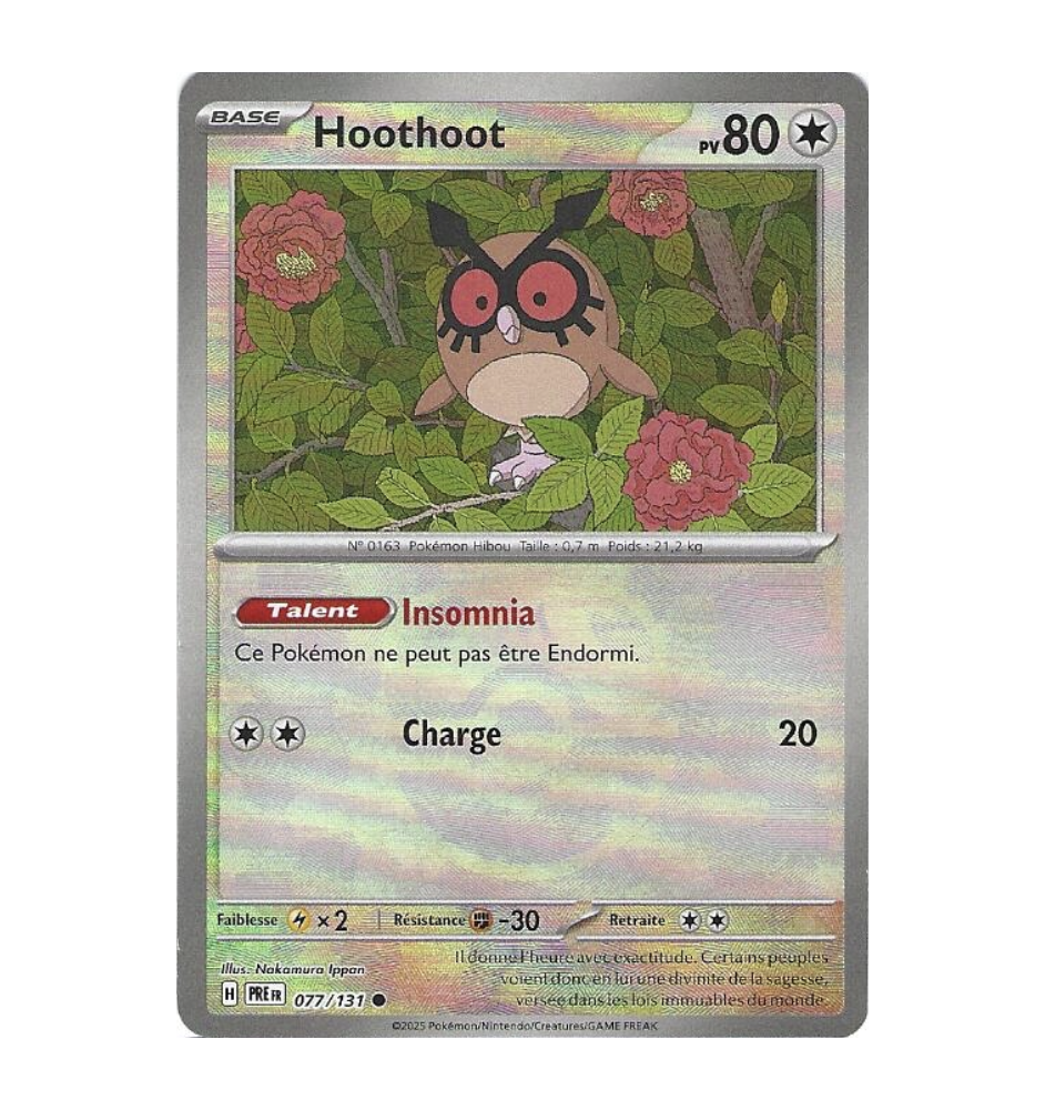 Hoothoot 077/131 Reverse Masterball
