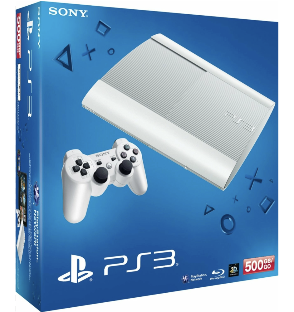 Console Ps3 Ultra Slim 500GO Blanche Loose