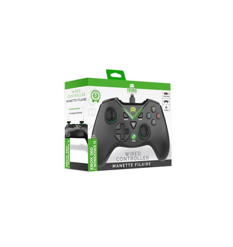 Manette Filaire Noire pour Xbox 360 / Windows 11 Neuve