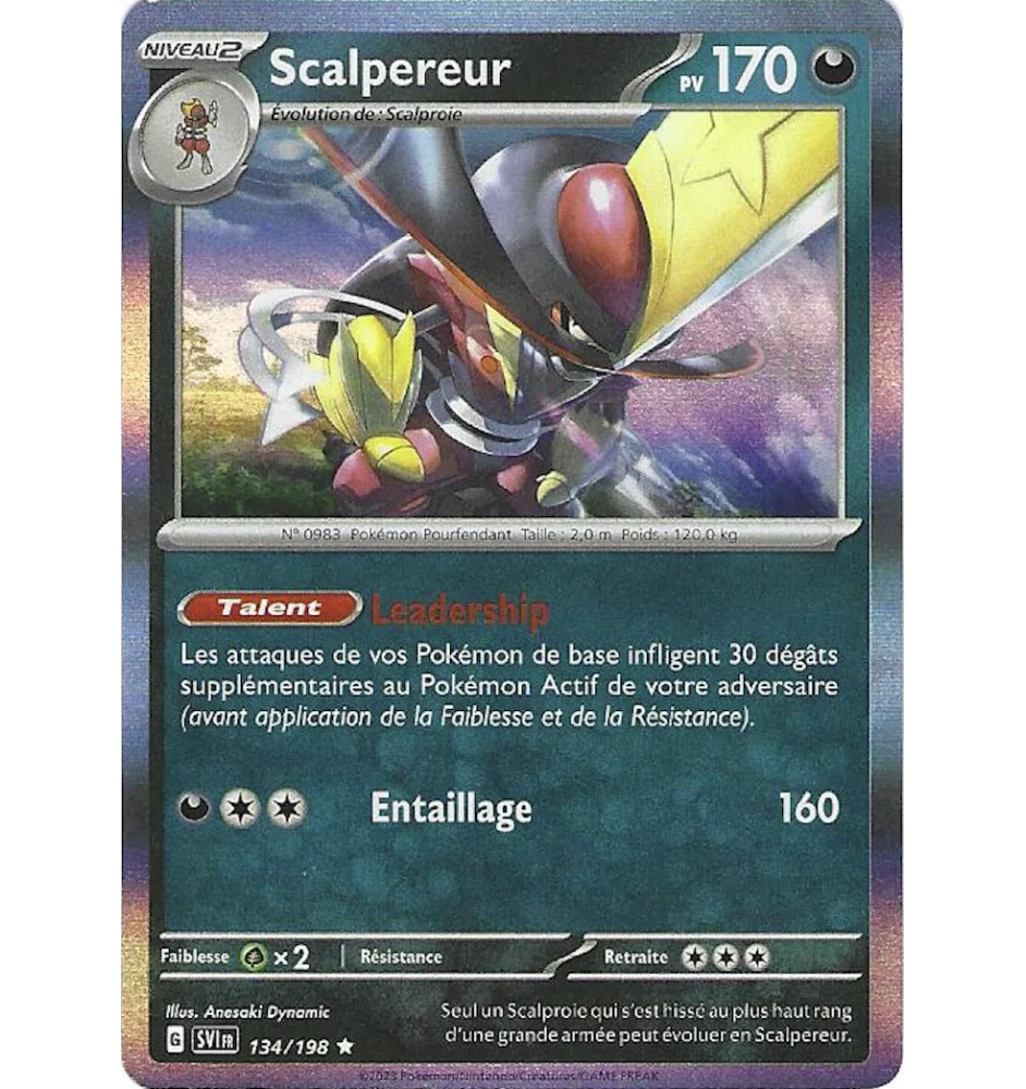 Scalpereur 134/198 Holo SV1 Ecarlate Et Violet