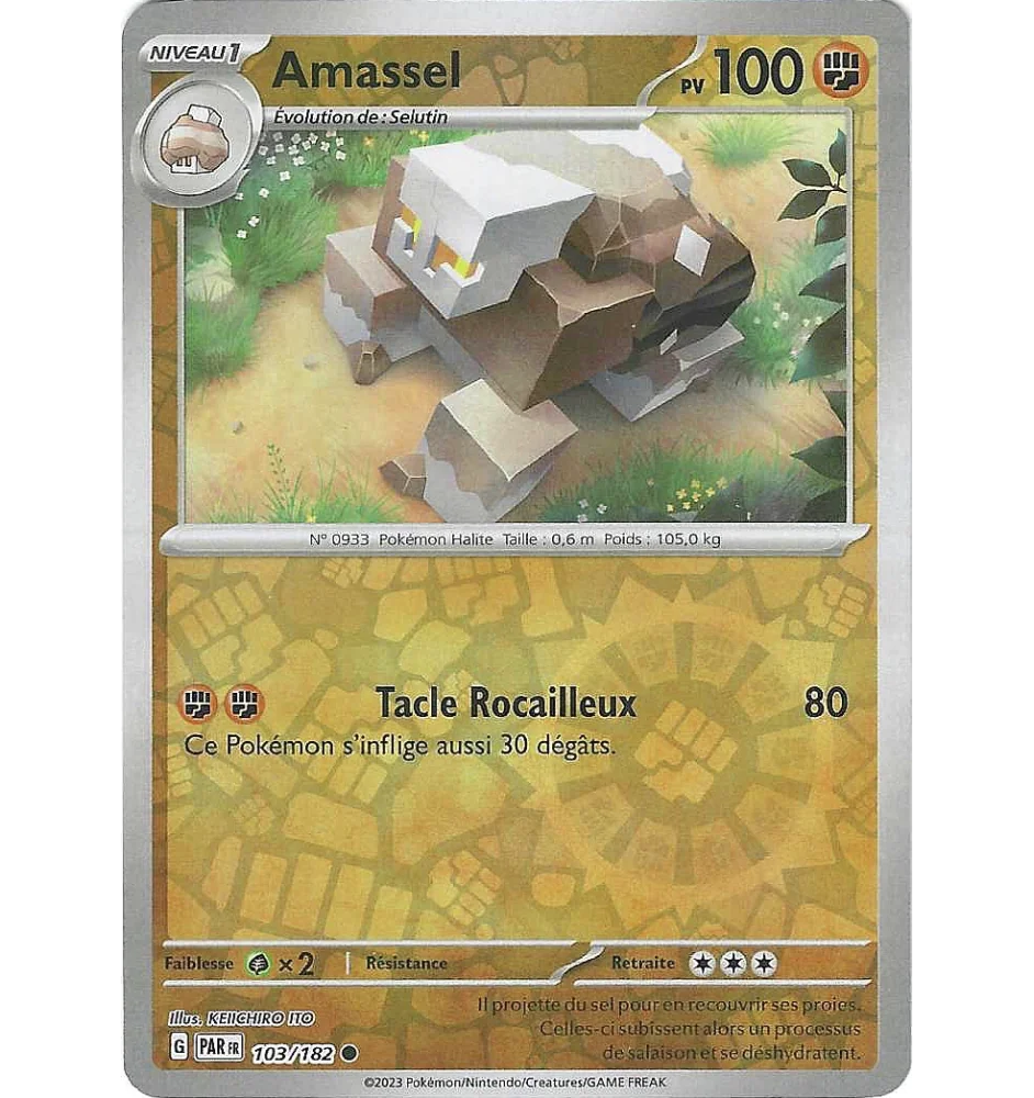 Amassel 103/182 Reverse PAR Faille Paradoxe