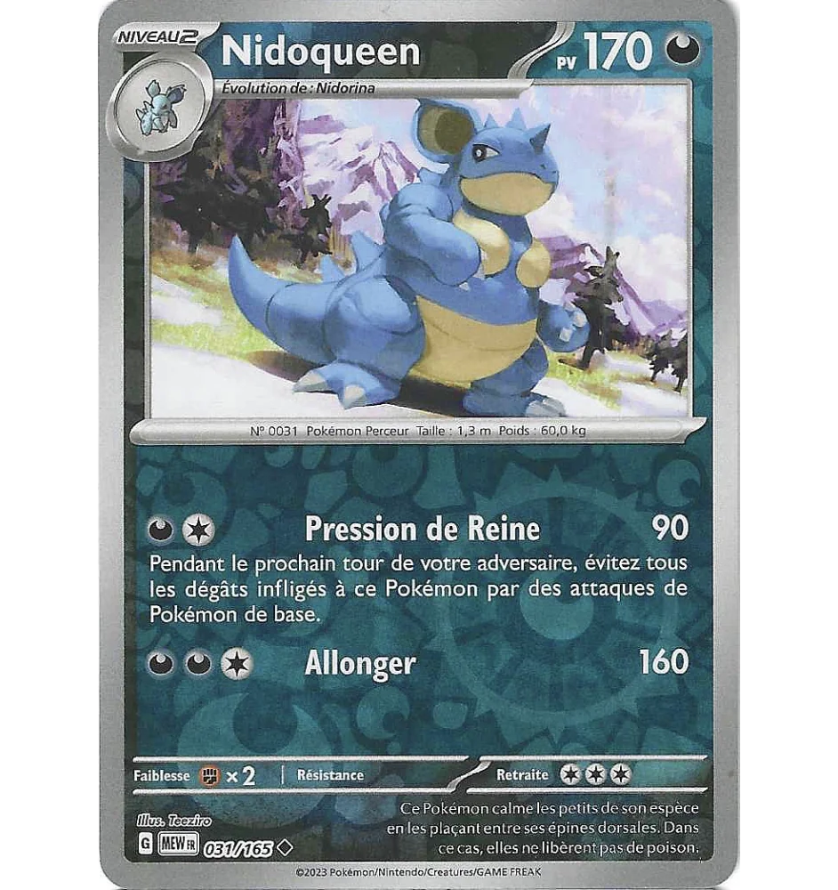 Nidoqueen 031/165 Reverse MEW 151