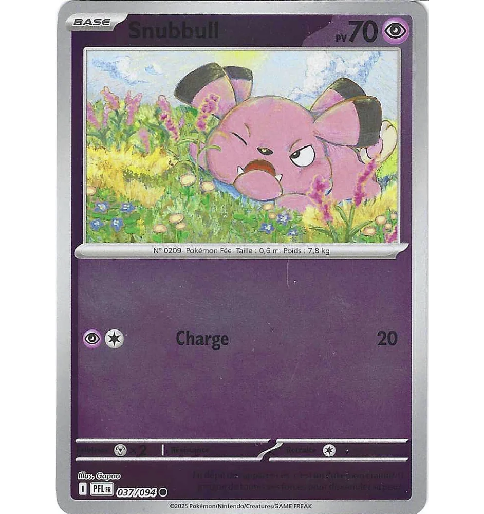 Snubbull 037/094 Reverse PFL Flammes Fantasmagoriques