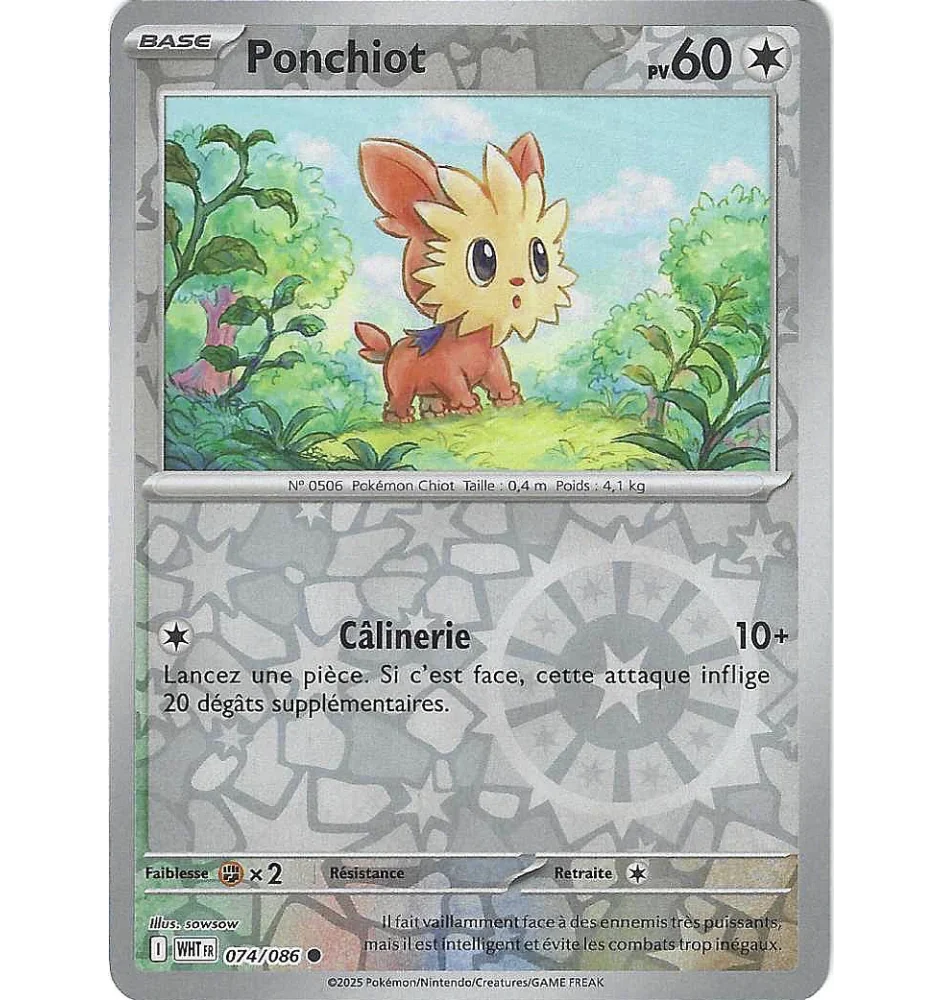 Ponchiot 074/086 Reverse WHT Flamme Blanche
