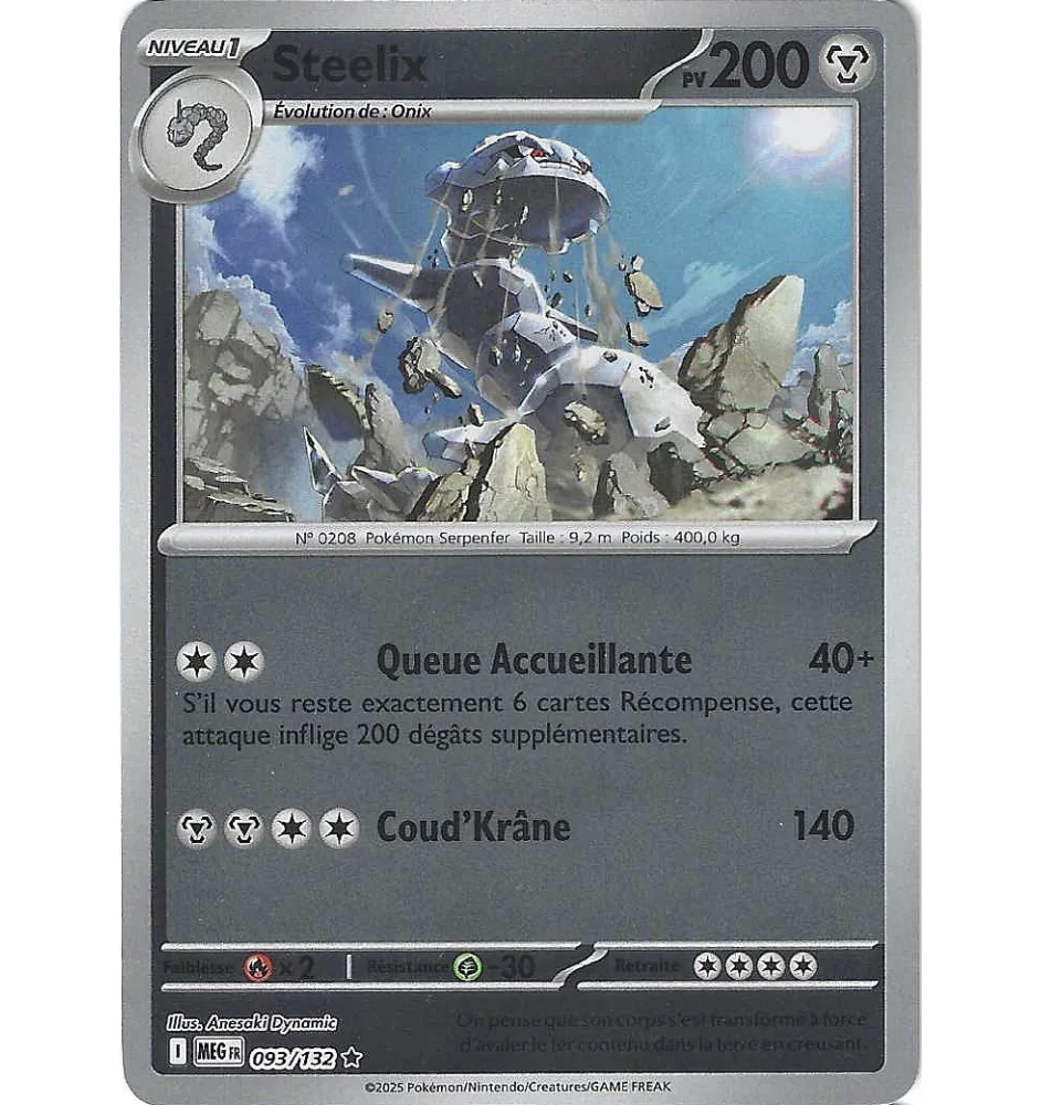 Steelix 093/132 Reverse MEG Méga-Evolution
