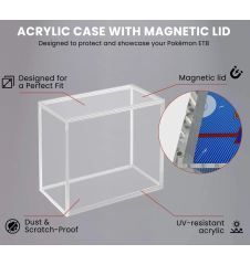 Protection Acrylique Case Pour ETB Coffret Dresseur d'Elite Pokemon Magnétique