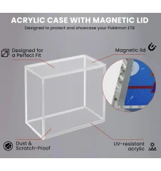 Protection Acrylique Case Pour ETB Coffret Dresseur d'Elite Pokemon Magnétique