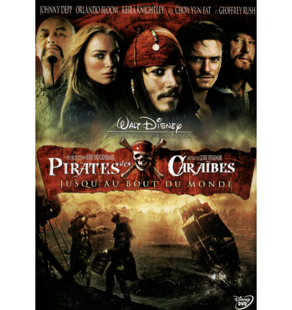 DVD Pirates des caraïbes 3 jusqu'au bout du monde