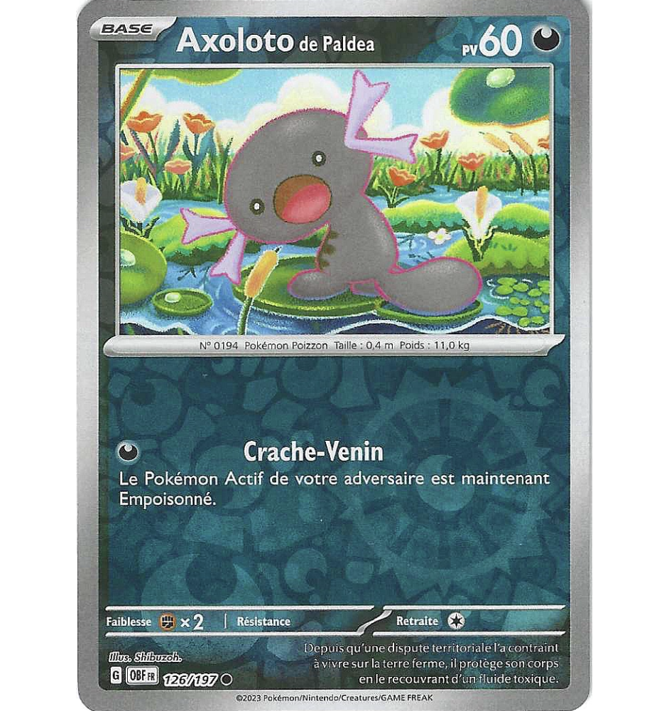 Axoloto De Paldea 126/197 Reverse