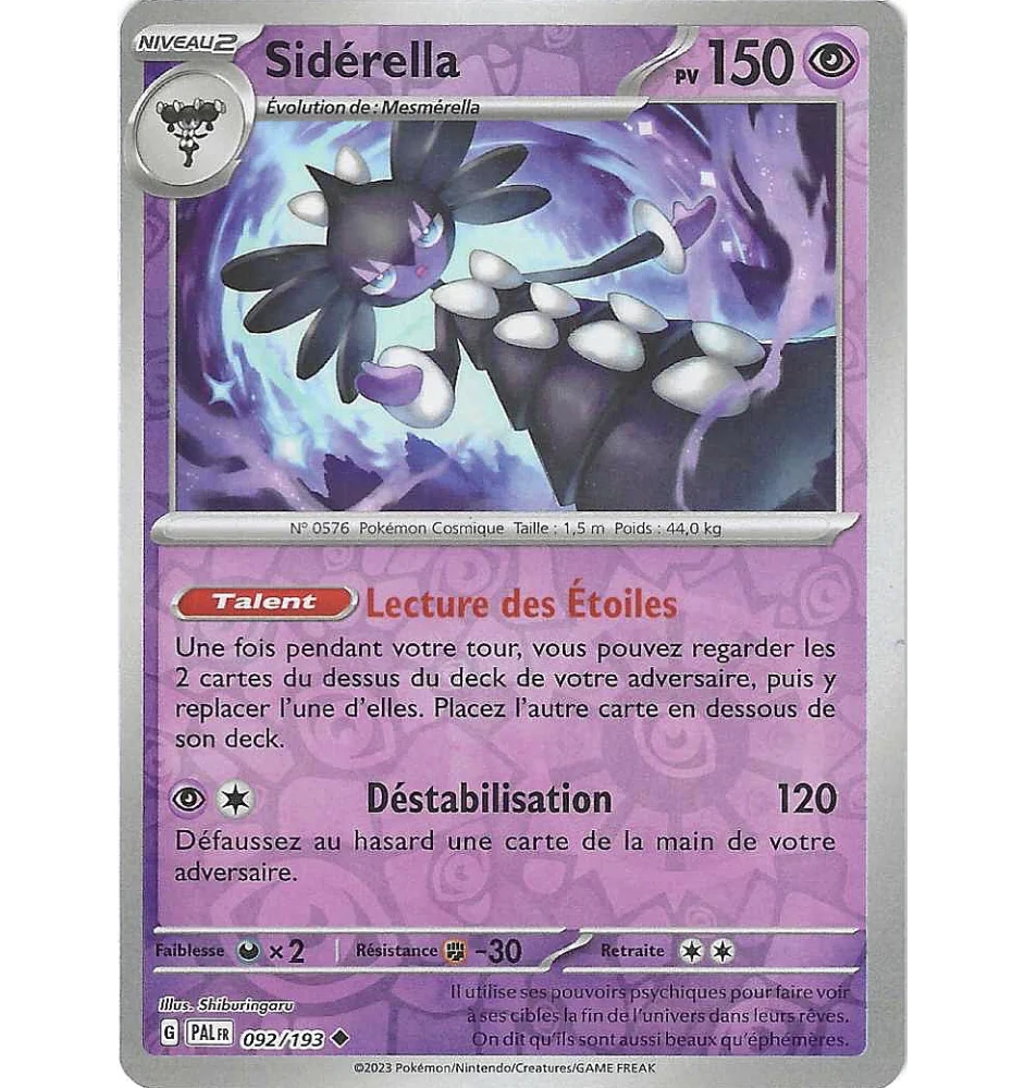 Sidérella 092/193 Reverse PAL Evolutions à paldéa