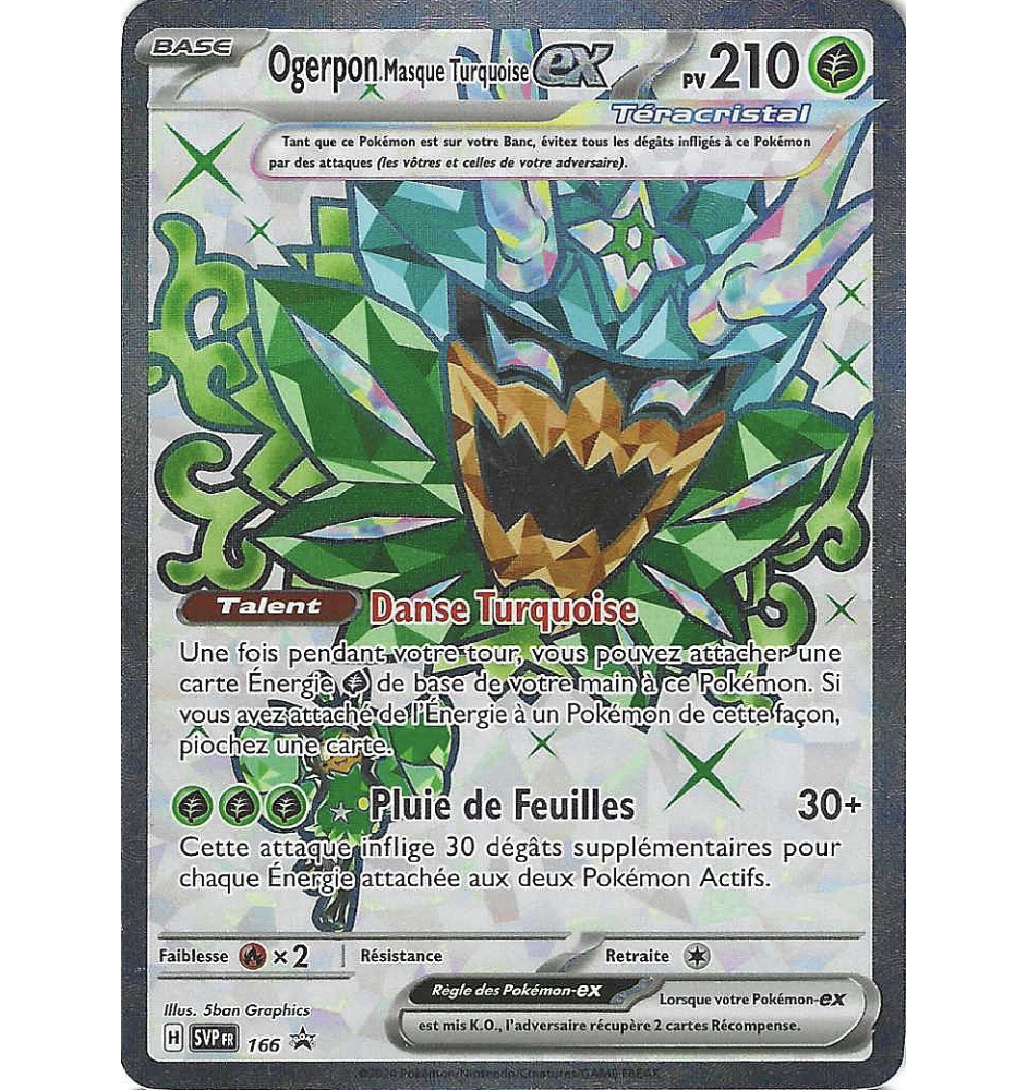 Ogerpon Masque Turquoise Ex 166 Promo