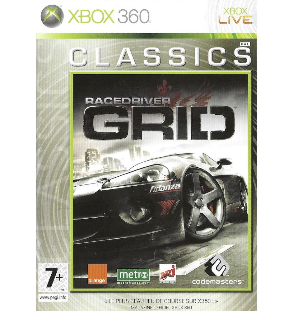 Xbox 360 Grid Race driver Classics Cib
