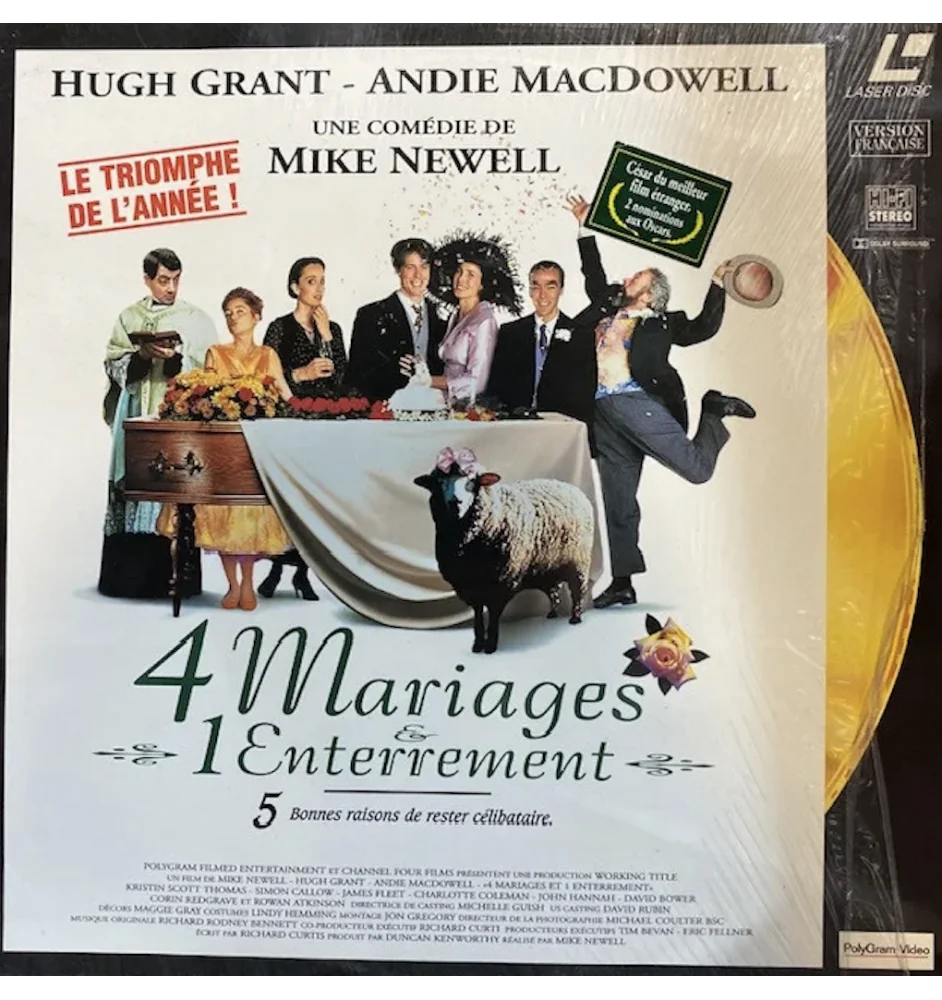 Laserdisc cdv 4 Mariages Et 1 Enterrement Vf