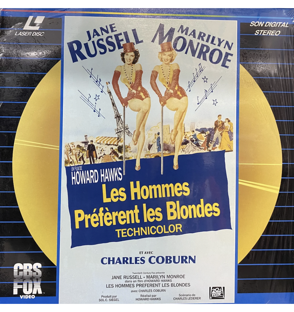 Laserdisc cdv Les hommes préfèrent les blondes vf