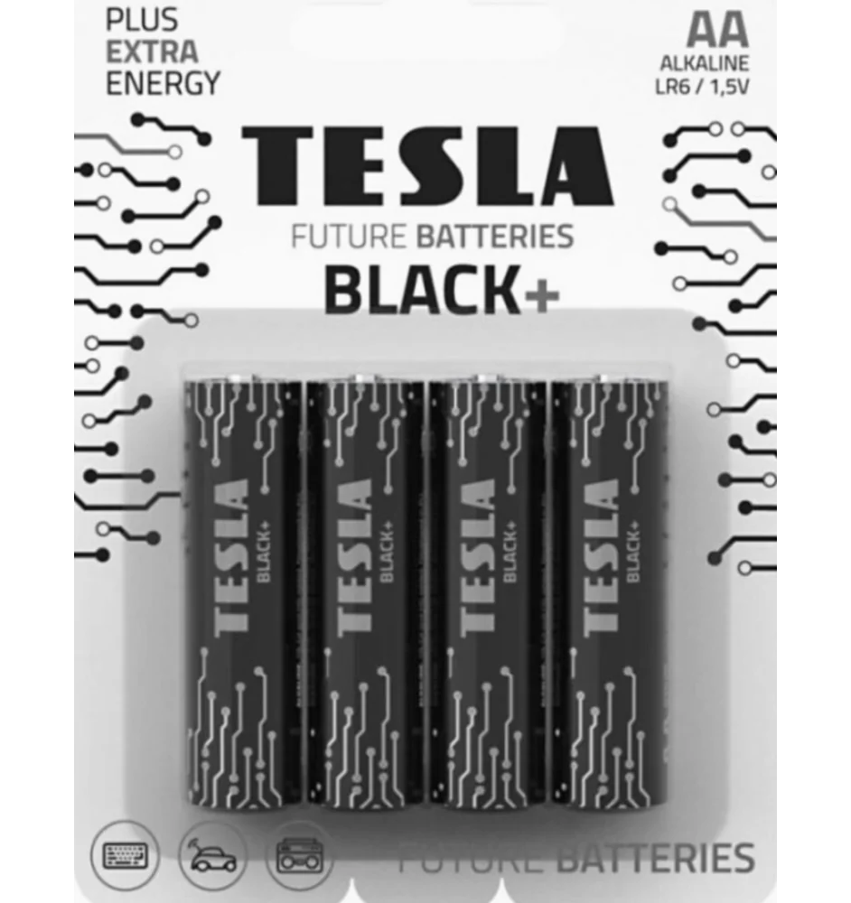 Piles AA Tesla Alcaline LR03 Black+