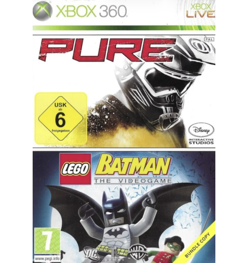 Xbox 360 pure et Lego Batman cib bundle copy