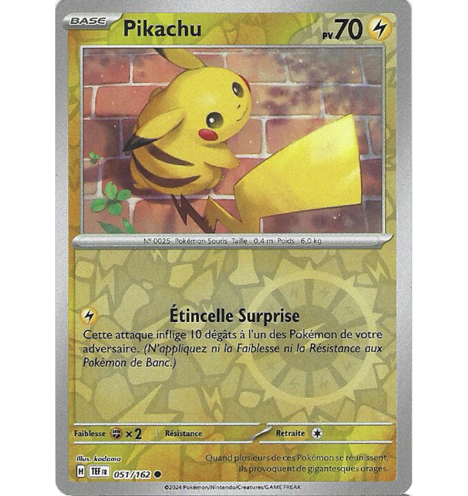 Pikachu 051/162 Reverse