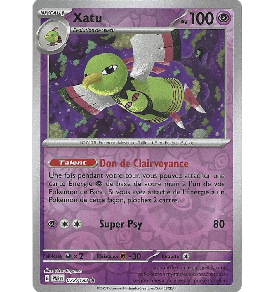Xatu 072/182 Reverse PAR Faille Paradoxe