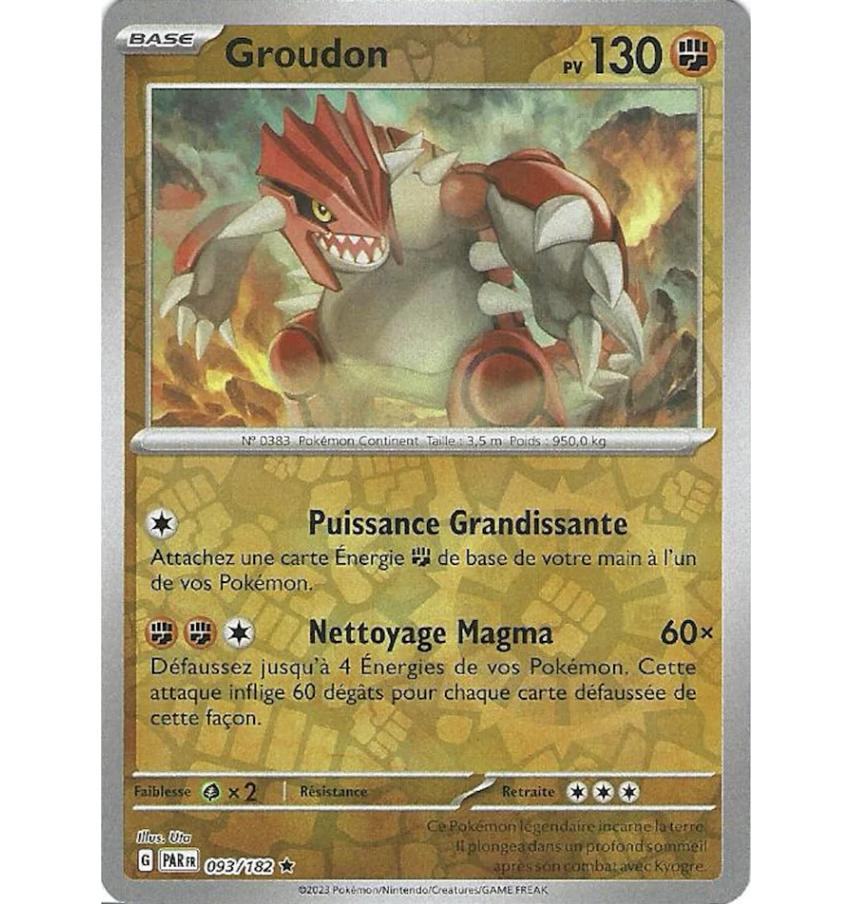 Groudon 093/182 Reverse PAR Faille Paradoxe