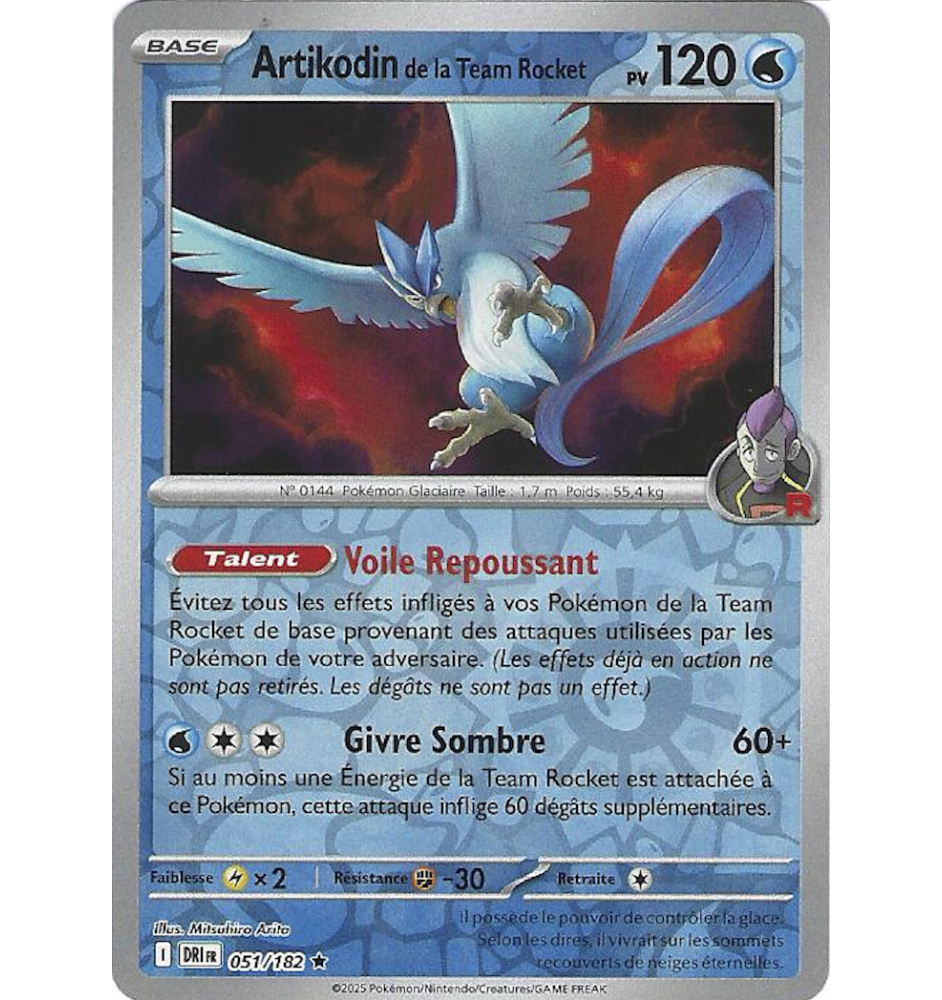 Artikodin De La Team Rocket 051/182 Reverse