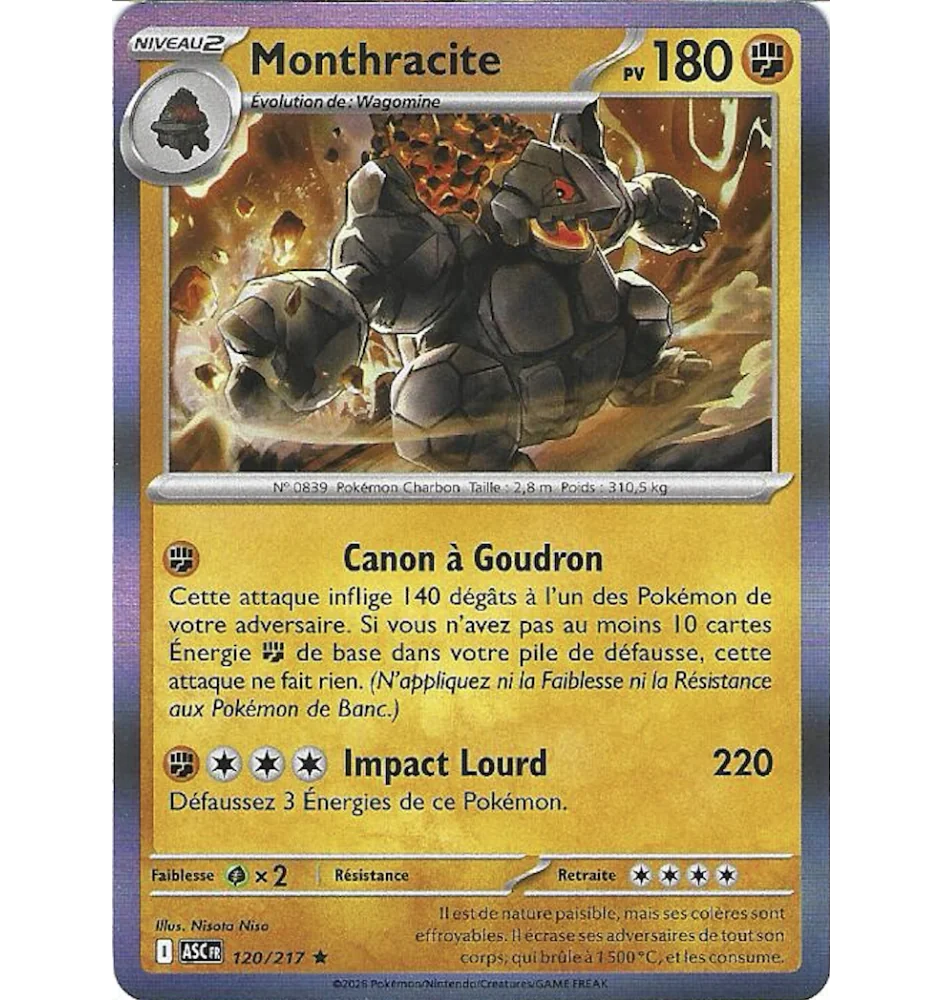 Monthracite 120/217 Holo ASC Héros Transcendants