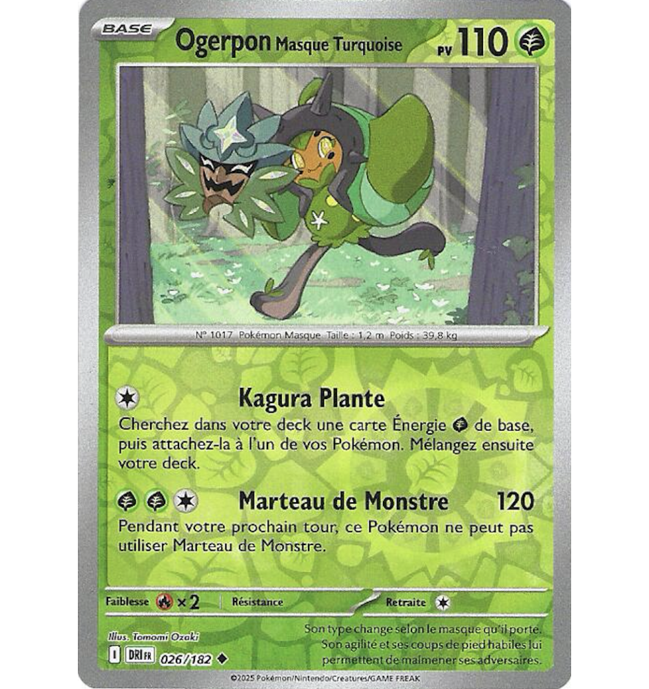 Ogerpon Masque Turquoise 026/182 Reverse