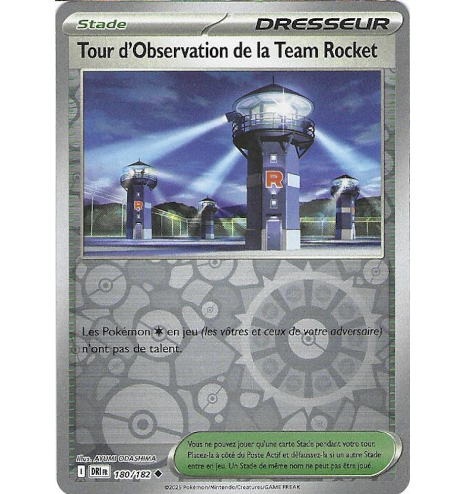 Dresseur Tour d'Observation De La Team Rocket 180/182 Reverse