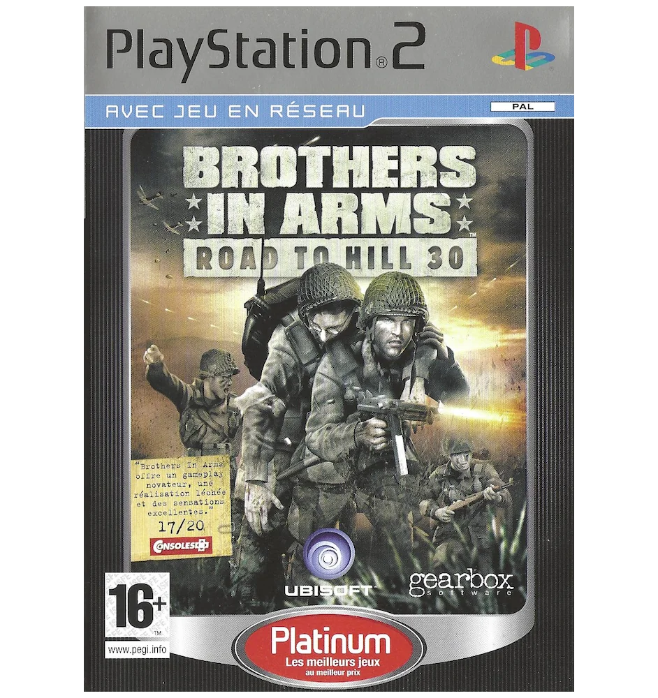 PS2 Brothers In Arms Road To Hill 30 Plat Cib