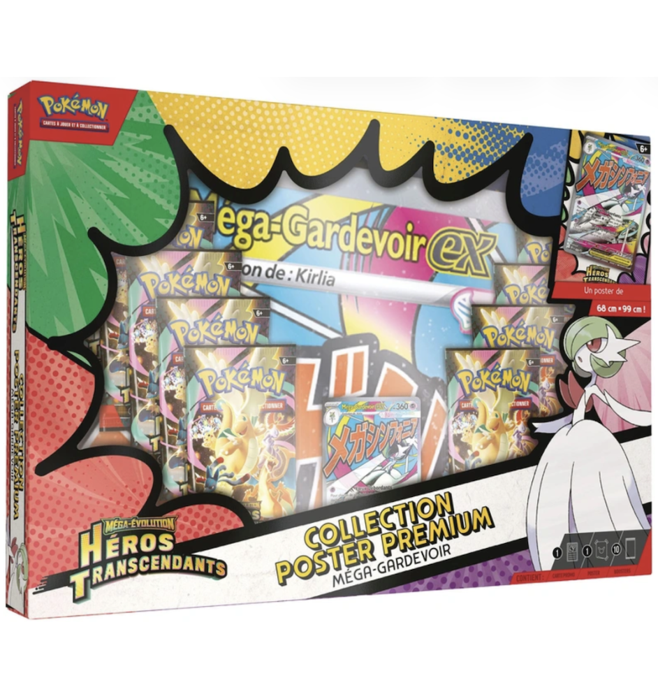 Pokemon Coffret Collection Poster Premium Méga-Gardevoir Heros Transcendants ME2.5