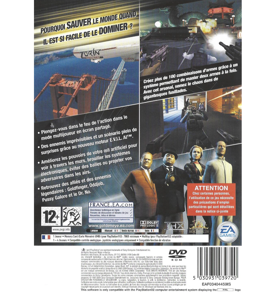 Jeu XBOX : GOLDENEYE : AU SERVICE DU MAL - complet