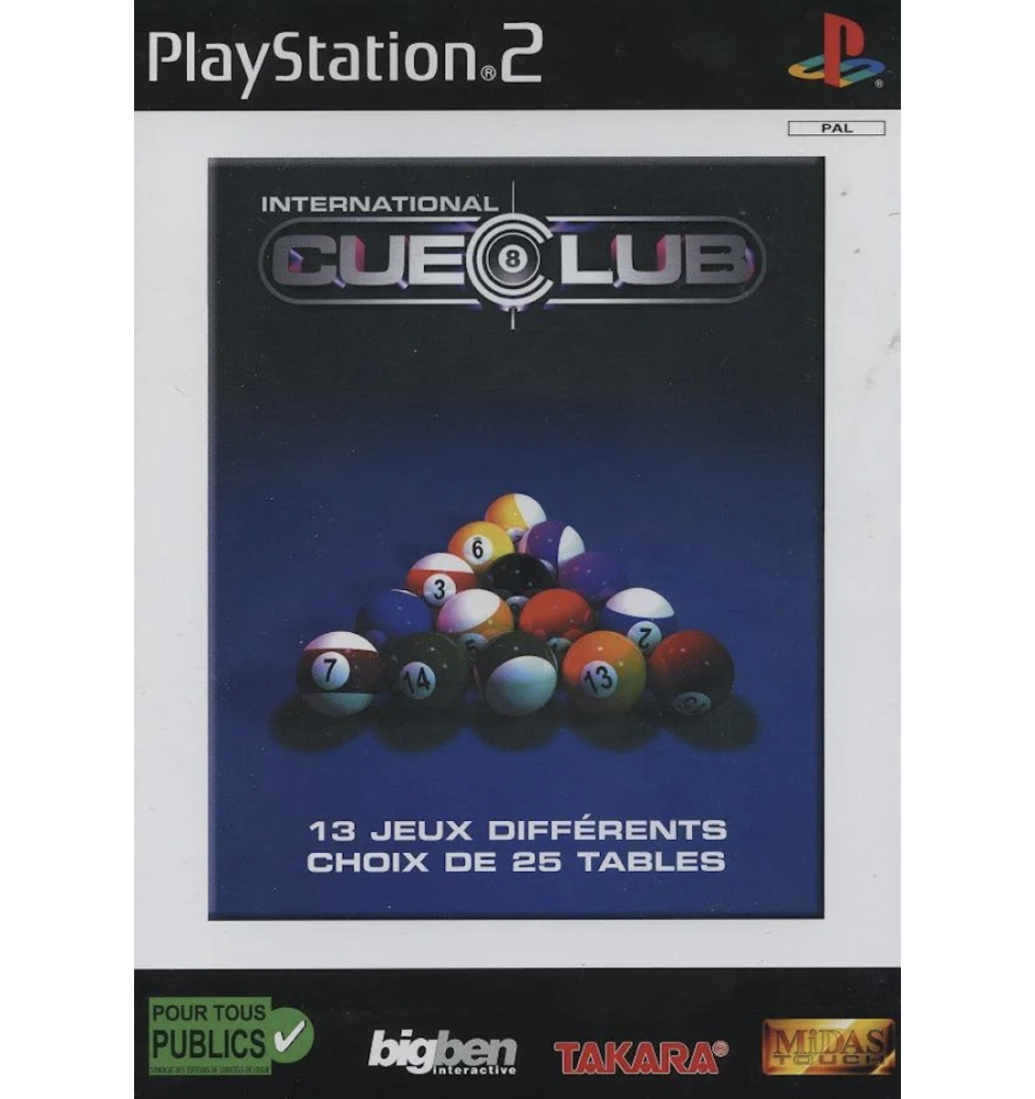 PS2 International Cue Club Sn