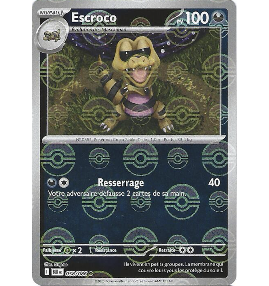 Escroco 058/086 Reverse Pokeball