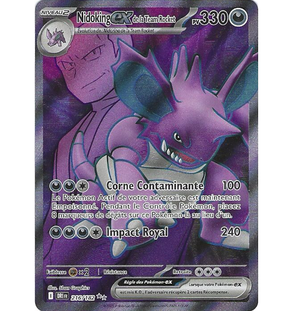 Nidoking Ex De La Team Rocket 216/182