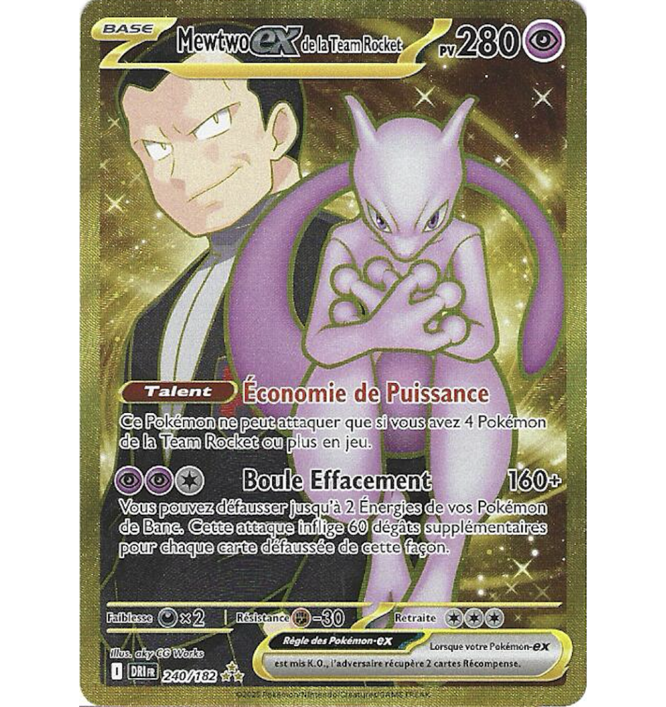 Mewtwo Ex De La Team Rocket 240/182