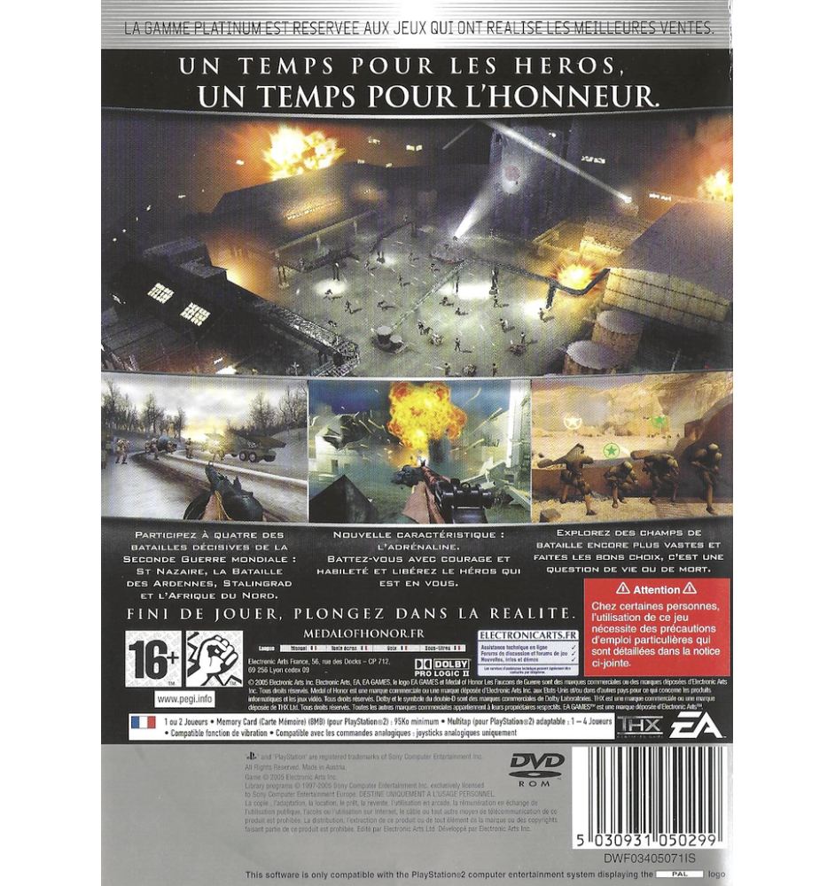 Medal Of Honor Les faucons de guerre - Jeux vidéo
