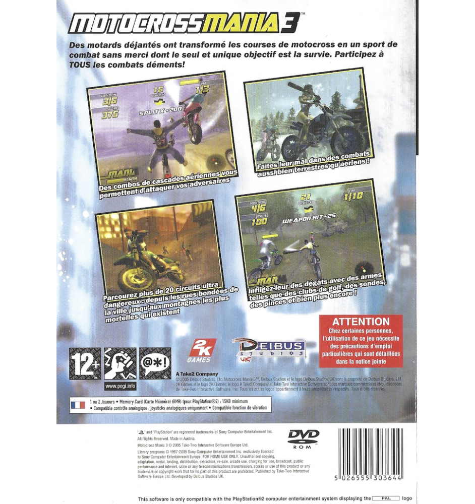 Video Club de los Valles Juegos PS: MOTOCROSS MANIA 3