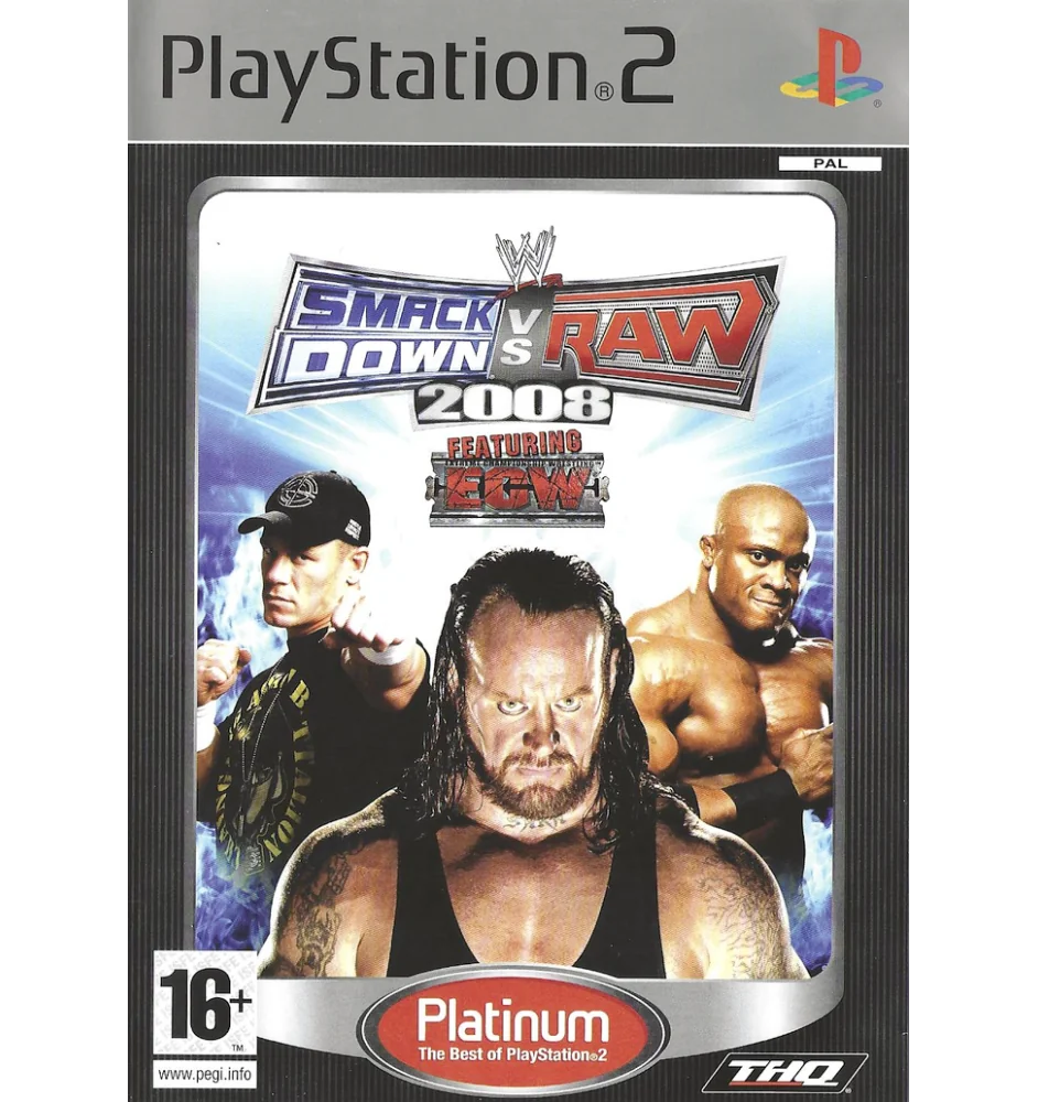 PS2 Smackdown vs raw 2008 plat Cib