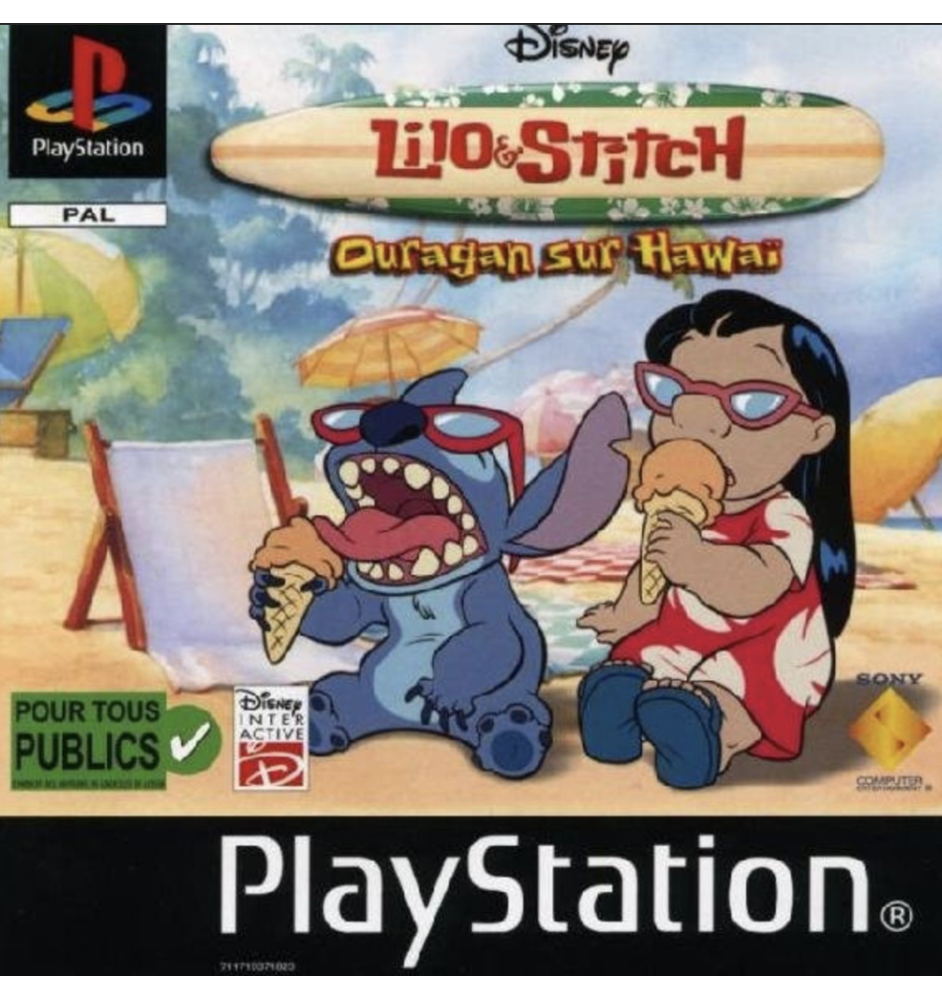 PS1 Disney Lilo Et Stitch Ouragan Sur Hawai Sn + Carte Mémoire Edition Limitée