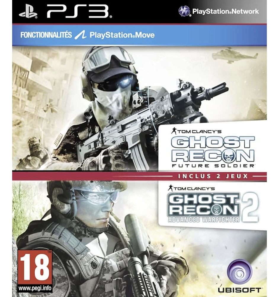 PS3 Ghost recon future soldier + advanced warfighter 2 cib