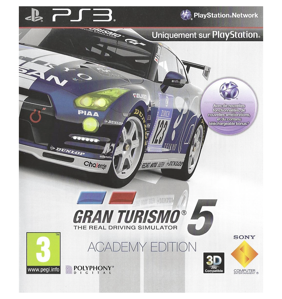 PS3 gran turismo 5 academy edition cib