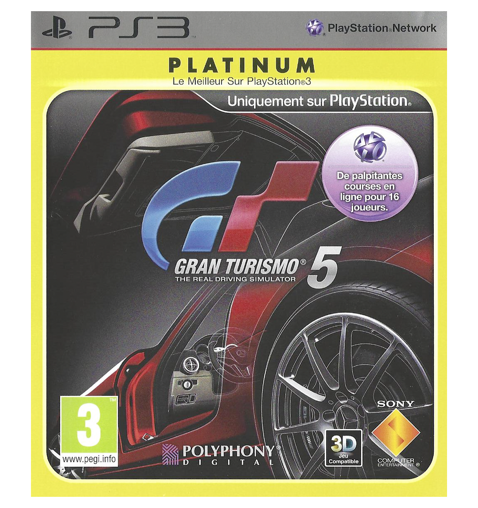 PS3 Gran Turismo 5 Plat Sn