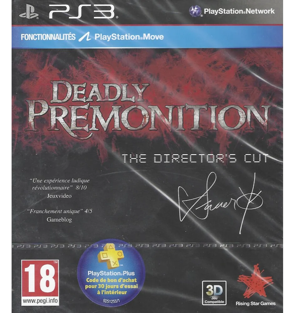 PS3 Deadly Prémonition Neuf