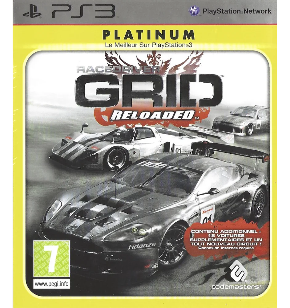 PS3 Grid Reloaded Race Driver Plat Cib