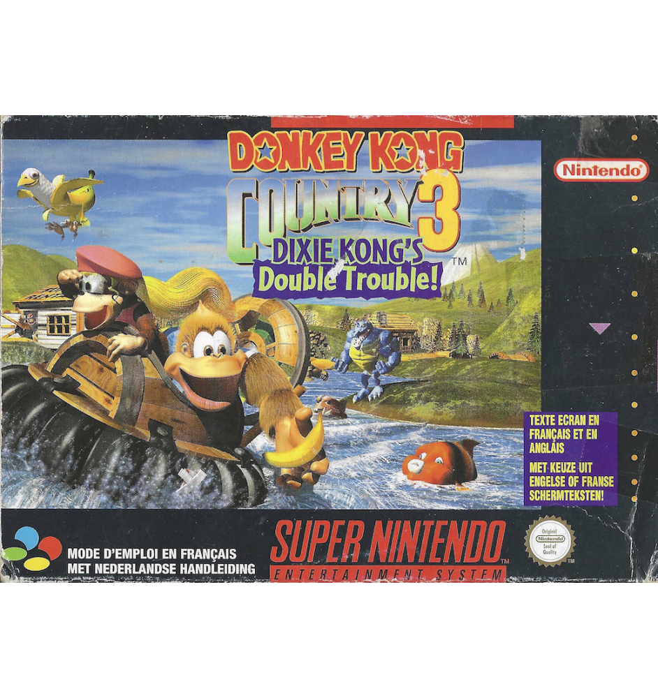SNES Donkey Kong Country 3 Diddy’s Kong double trouble! Cib