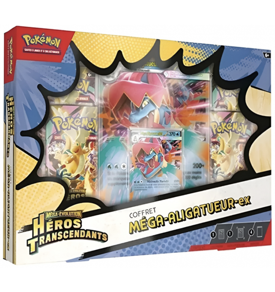 Pokemon Coffret Méga-Aligatueur Ex Heros Transcendants ME2.5
