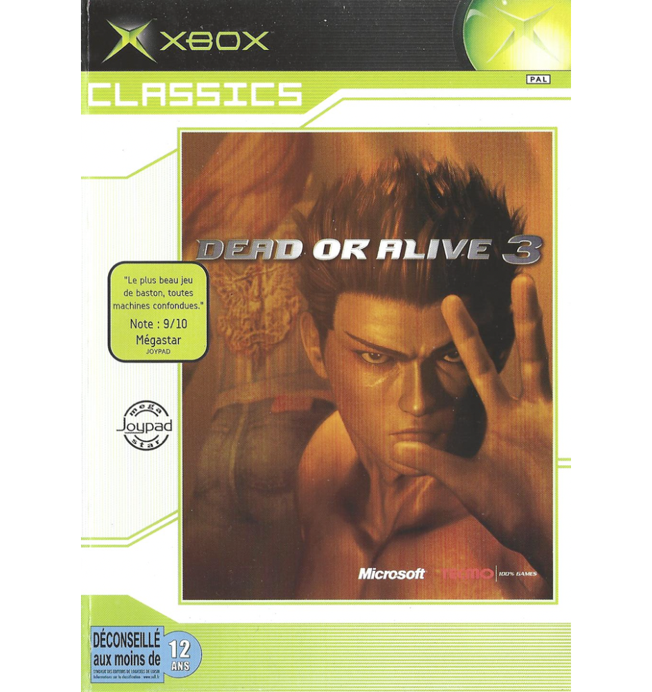 Xbox 1ere Dead Or Alive 3 Classics Cib